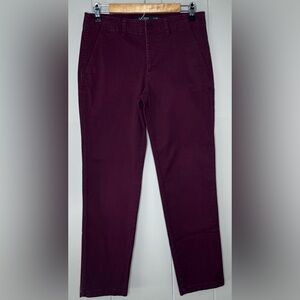 Lauren Ralph Lauren Burgundy Chinos, Size 2, Like-New.